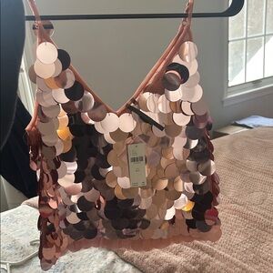 NWT Anthropologie Paliette sequin top